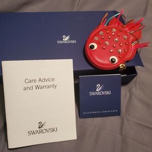 Swarovski Leather Fish coin purse